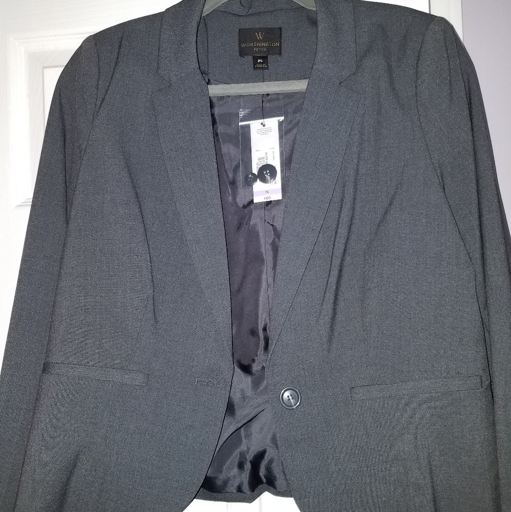 Gray suit jacket